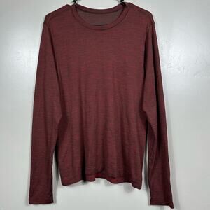Lululemon Metal Vent Breathe Long Sleeve Magma / Sequoia Red - Medium